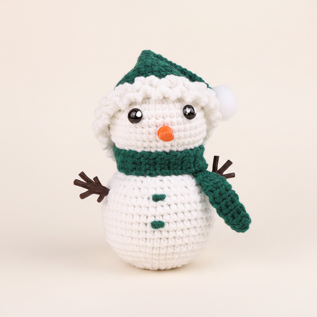 Crochet Snowman Product Photo