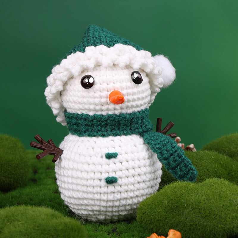 Handmade Crochet Snowman Plush Toy – Cute Amigurumi Christmas Gift