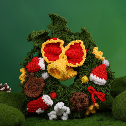 Handmade Crochet Christmas Wreath – Festive Holiday Decoration