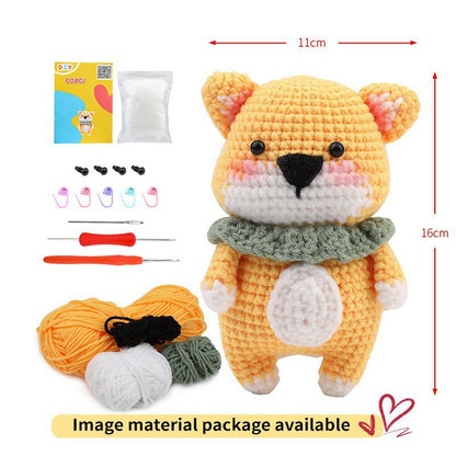 Handmade Crochet Corgi Dog Plush Toy – Amigurumi Stuffed Animal