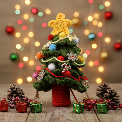 Crochet Christmas Tree Scene