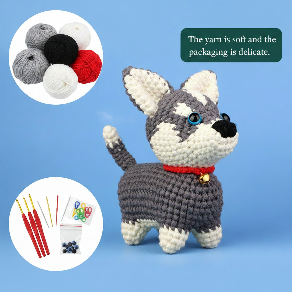Husky Crochet Kit No Watermark