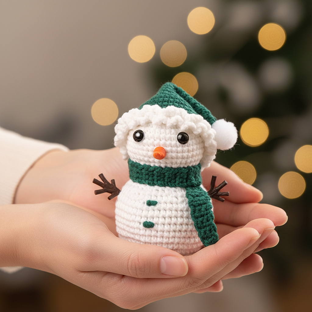 Snowman in Hand Display